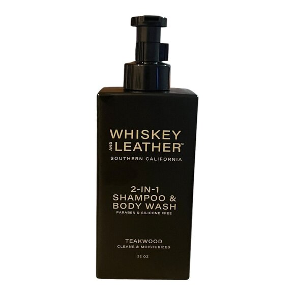 Whiskey & Leather 2 In 1 Shampoo & Body Wash Teakwood Scent 32 Oz. - Picture 2 of 3